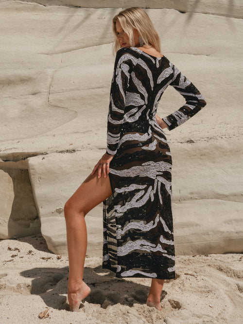 Long Dress Wild Zebra