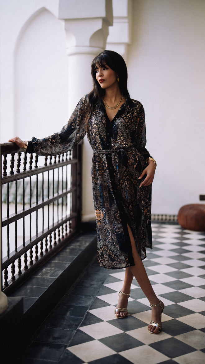 Dress Chemisier Paisley black