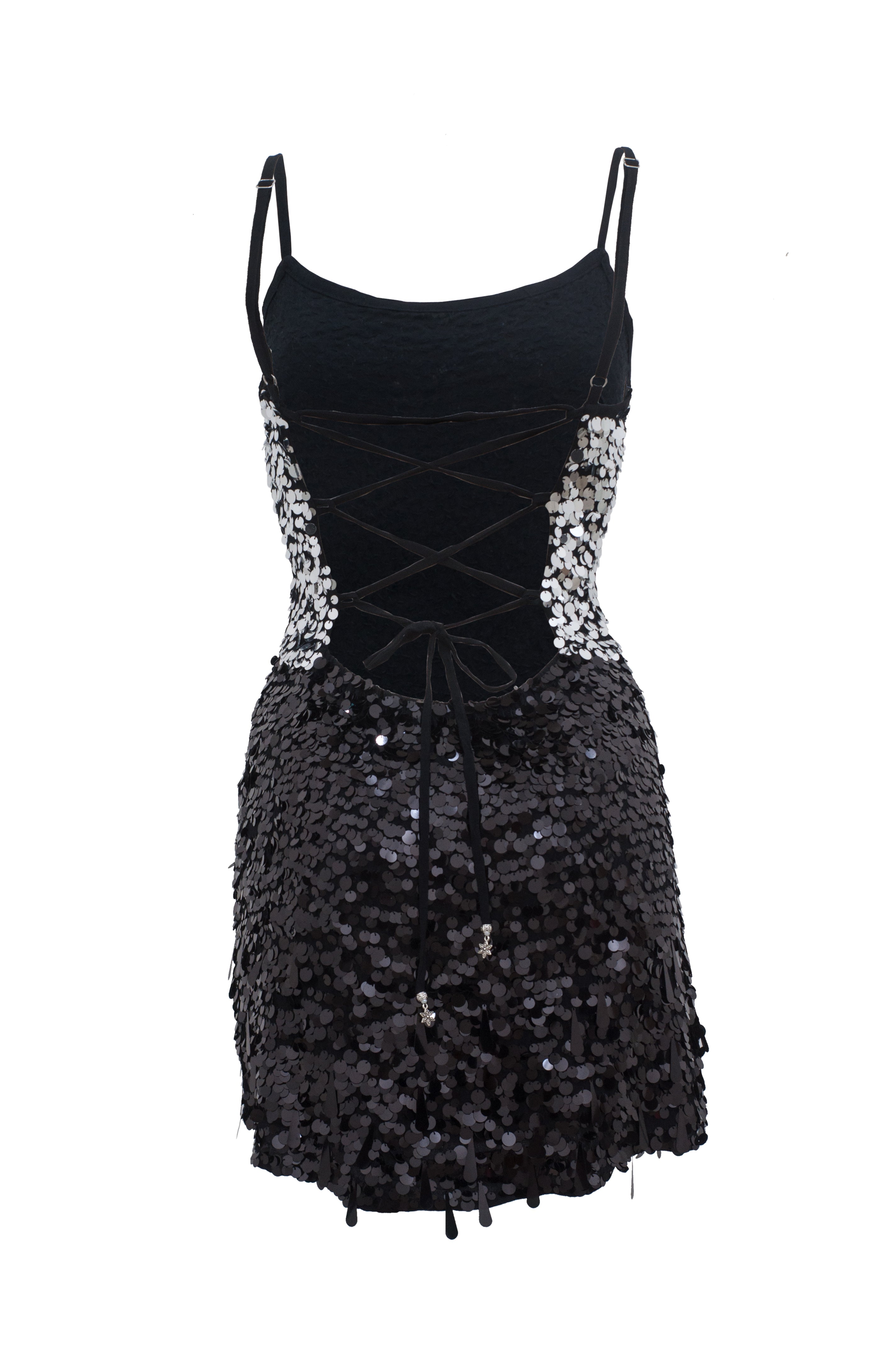 Hailey dress black - silver