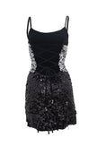 Hailey dress black - silver