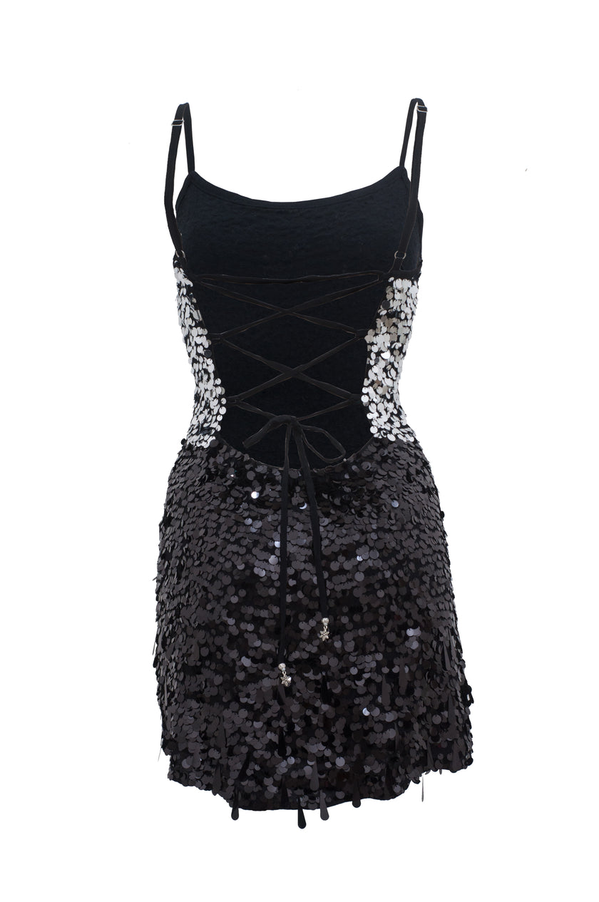 Hailey dress black - silver