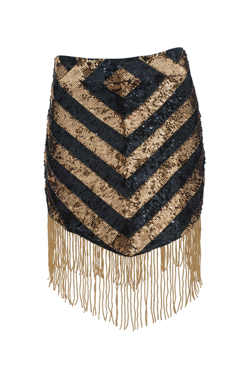 Gatzby Fringe Skirt black