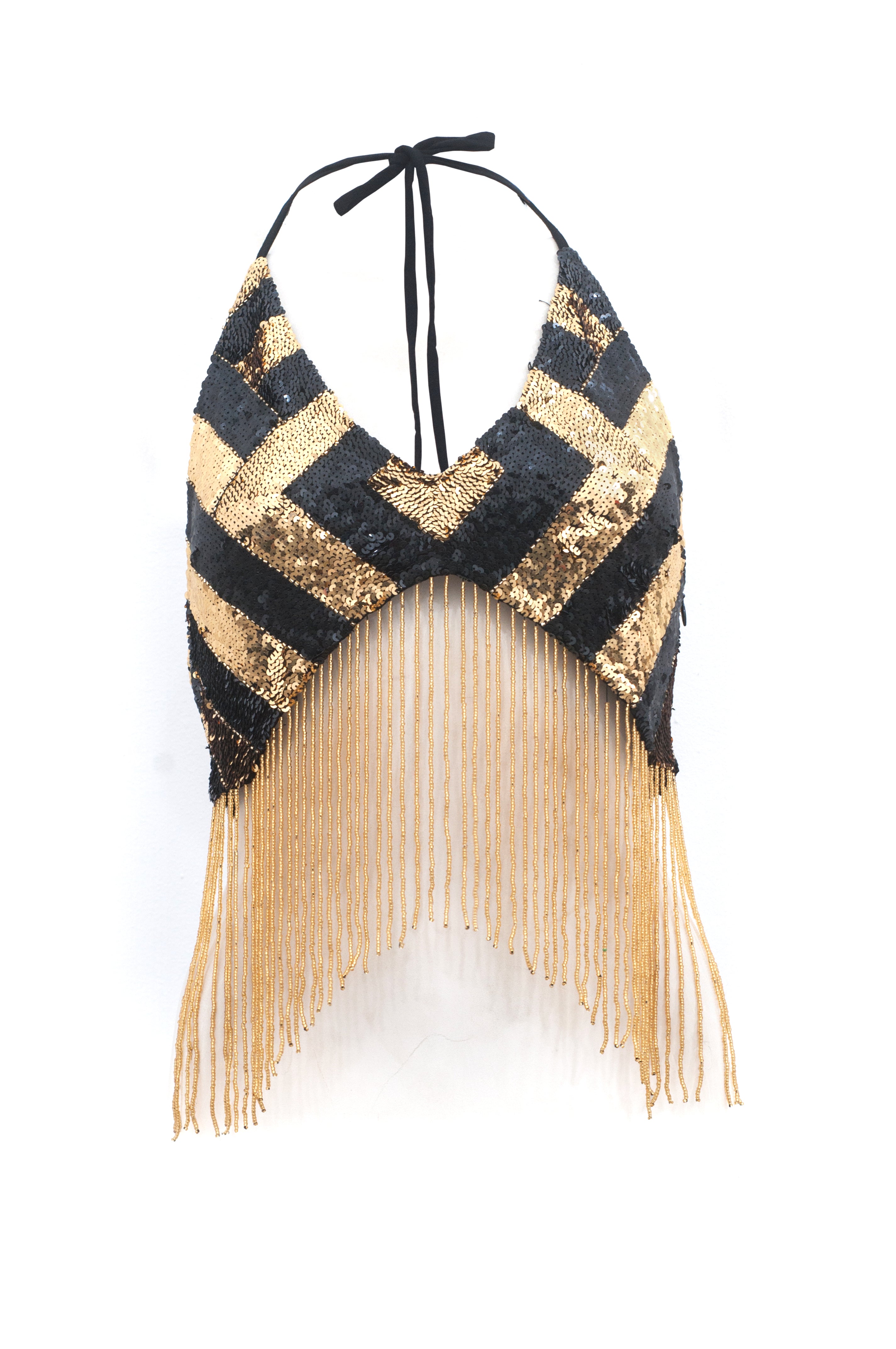 Gatzby Fringed Top black