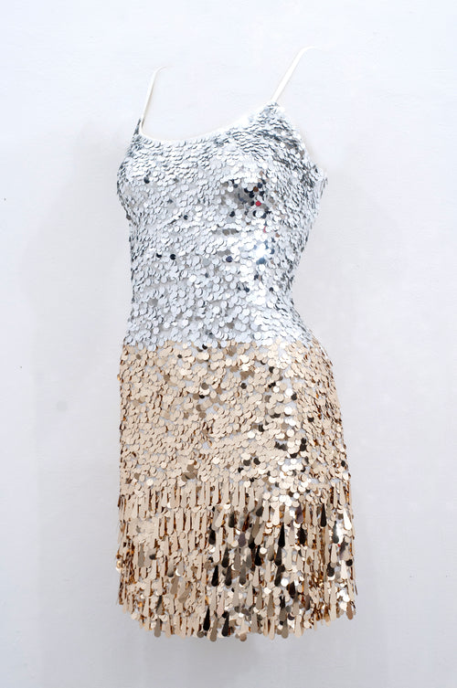 Hailey dress Silver-gold