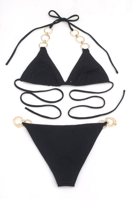 Bikini 3 Rings black