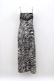 Zebra silk maxi dress