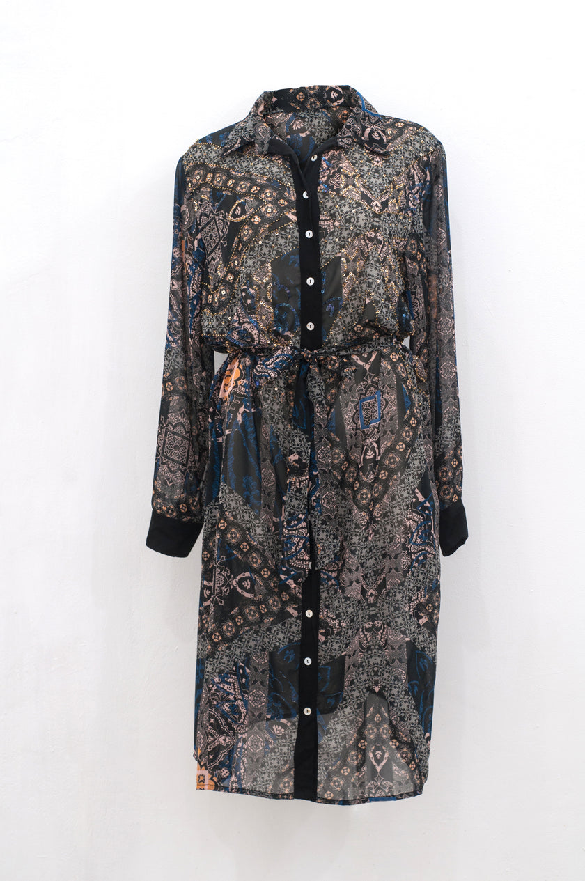 Dress Chemisier Paisley black