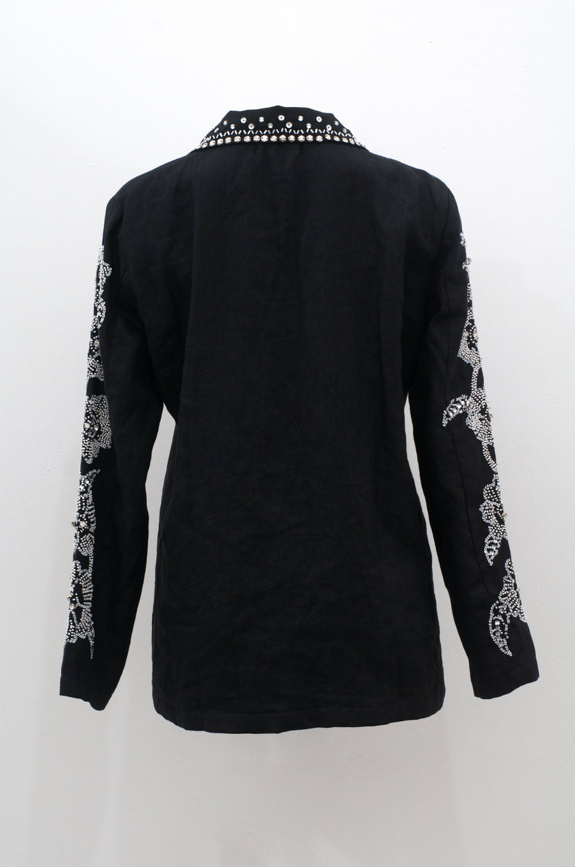 Hibiscus Black Blazer