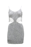 Diamond white cut out dress