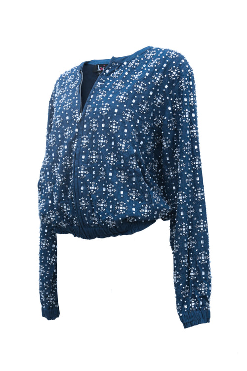 Jacket Denim Pearls