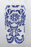 Skirt Floral white-saphire
