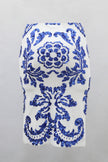 Skirt Floral white-saphire