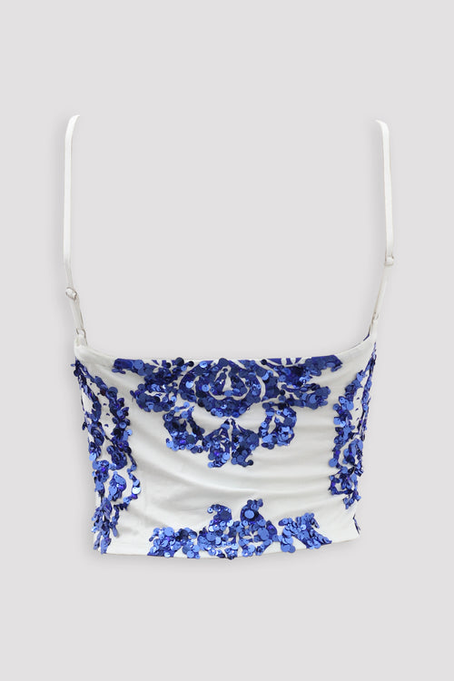 Blue Floral Top