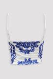 Top Floral white-saphire