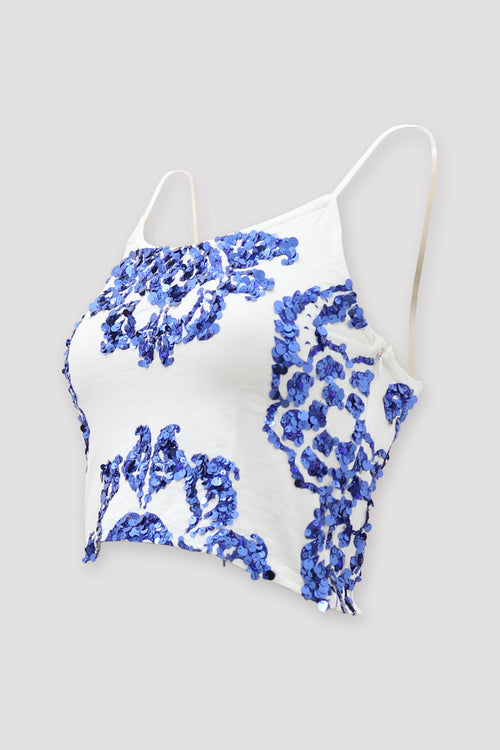 Blue Floral Top
