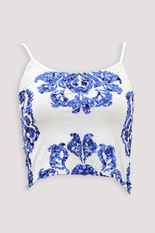 Blue Floral Top