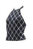 Top Halter Glam black