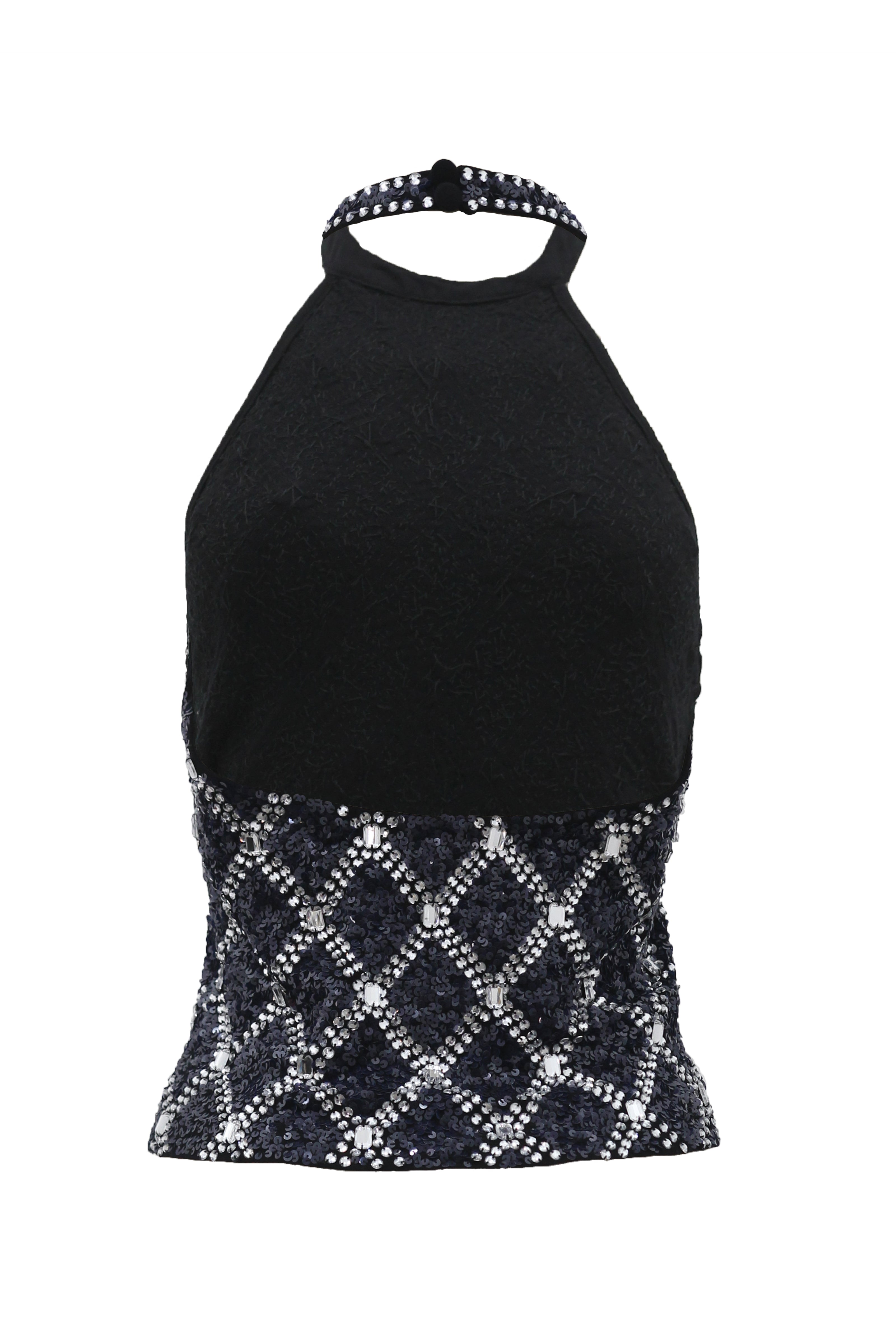 Top Halter Glam black