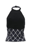 Top Halter Glam black