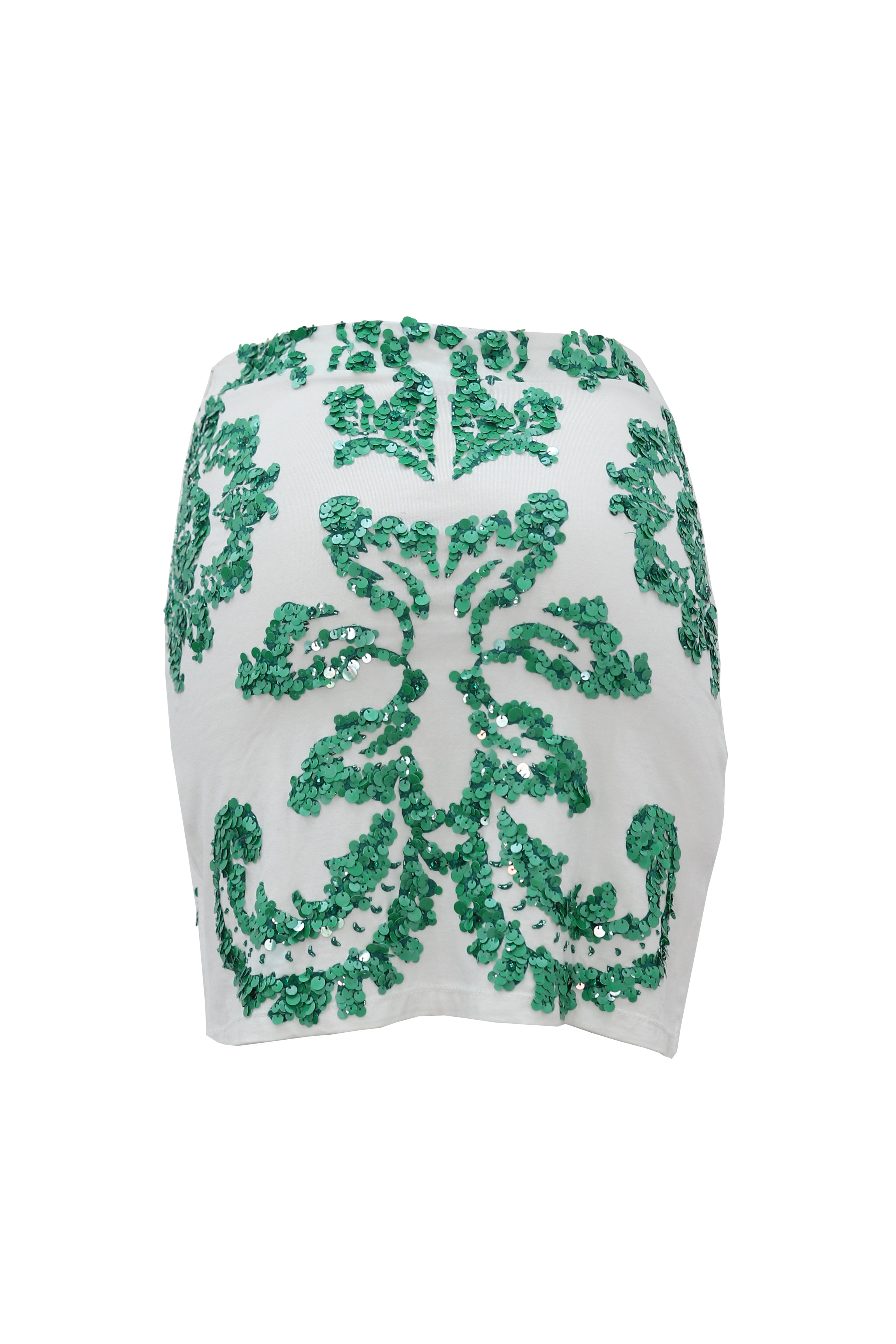 Skirt Floral White-green