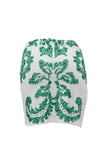 Skirt Floral White-green