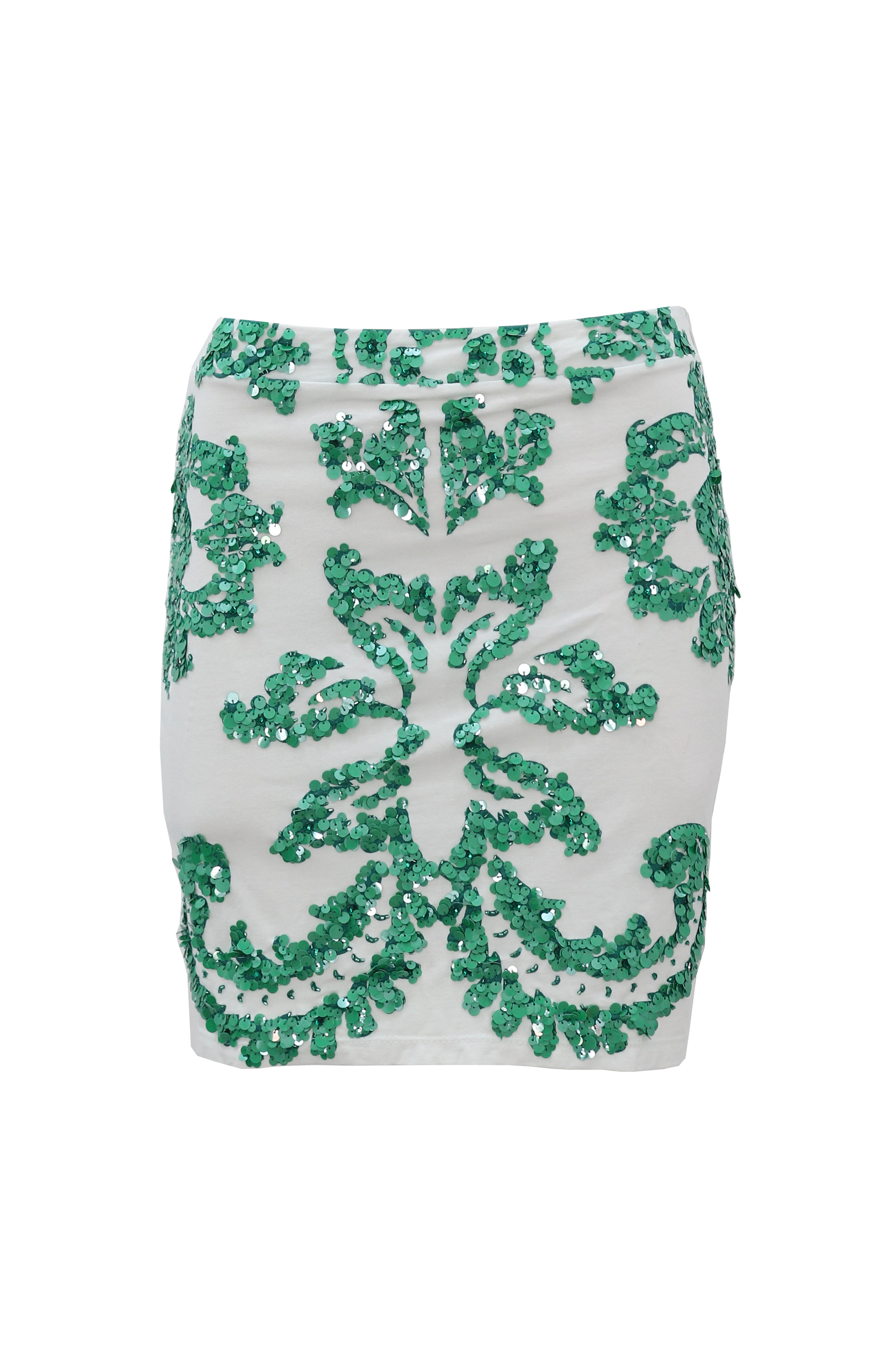 Skirt Floral White-green