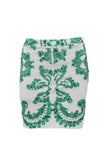 Skirt Floral White-green