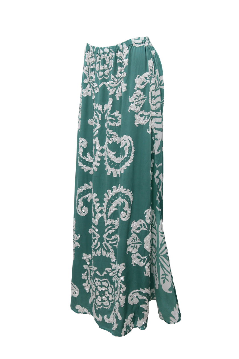 Garden Green Long Skirt