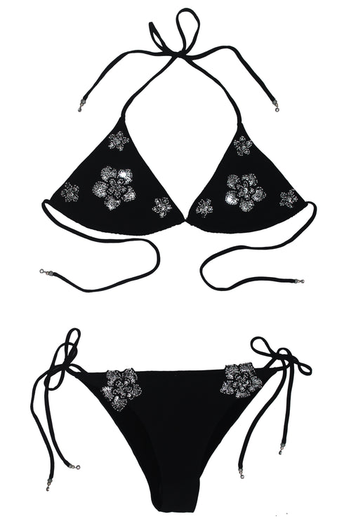 Bikini Flora Black