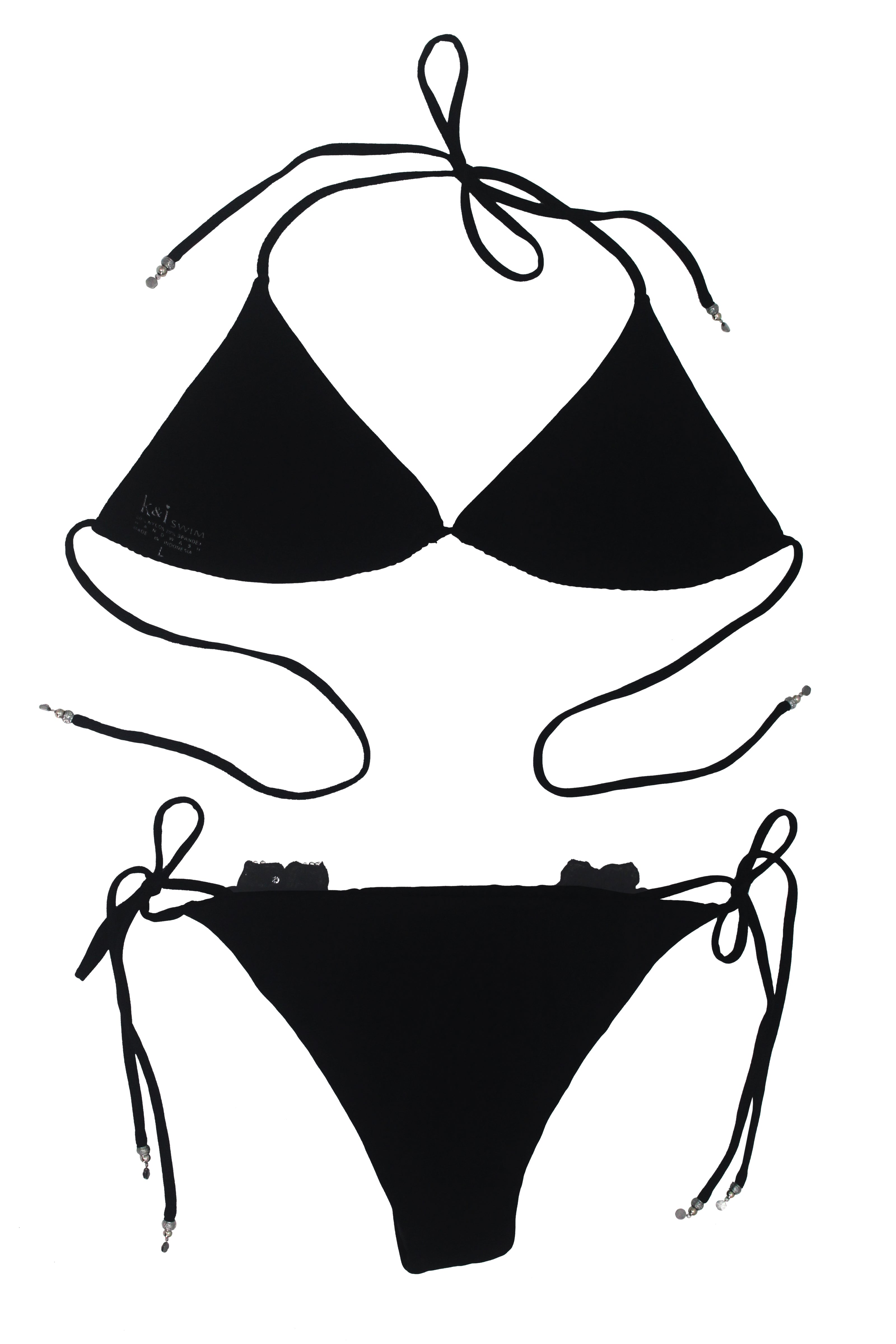 Bikini Flora Black