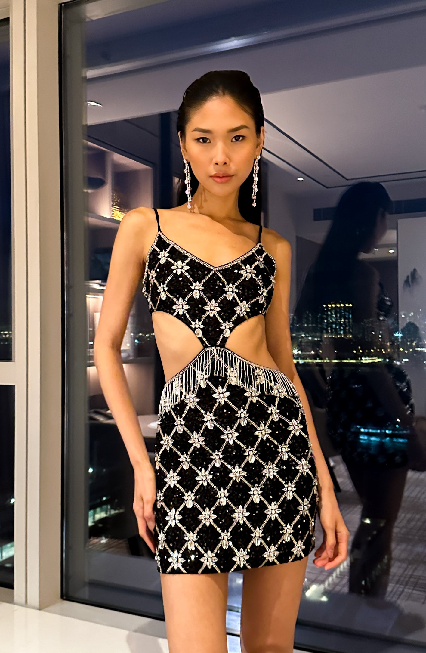 Jewel Cut Out Dress