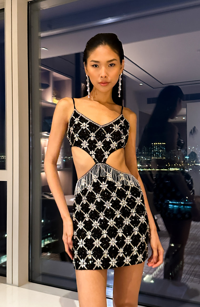 Jewel Cut Out Dress