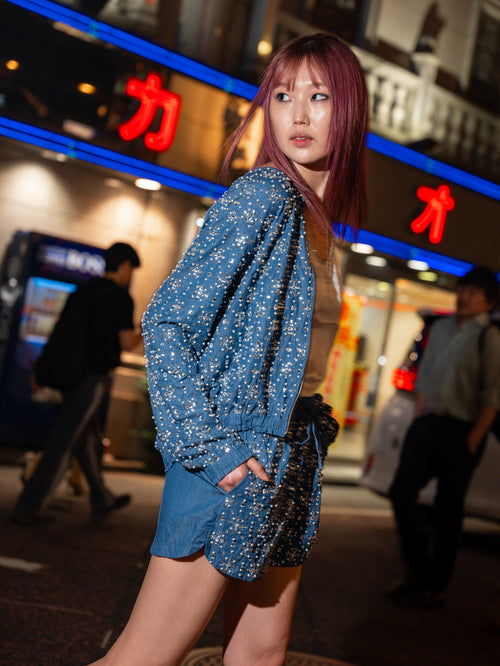 Jacket Denim Pearls