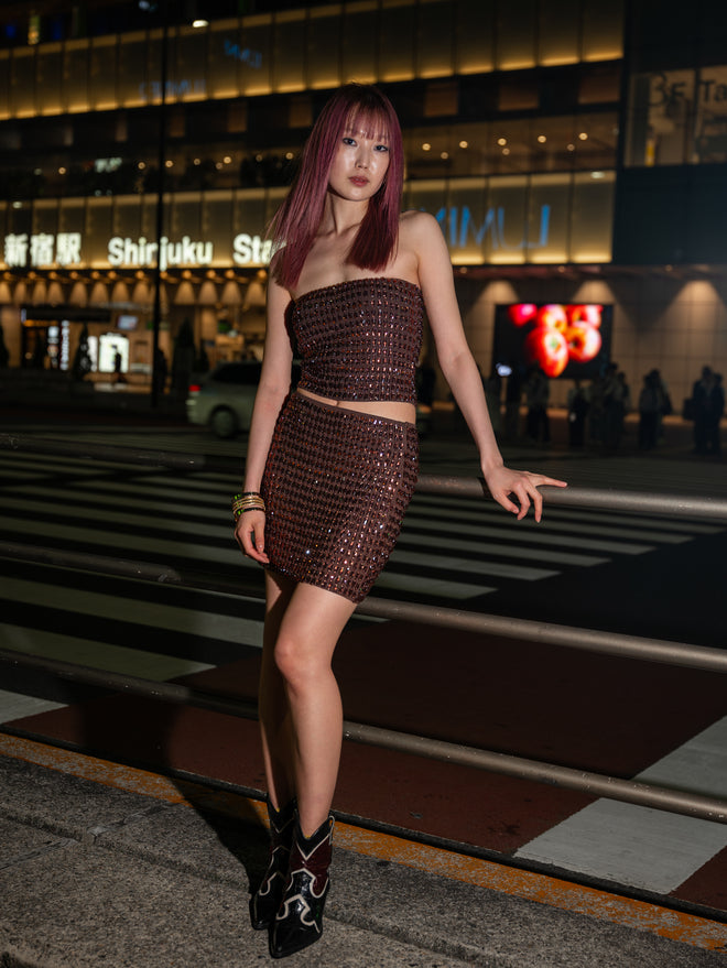 Skirt Jewels brown