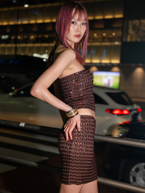 Skirt Jewels brown
