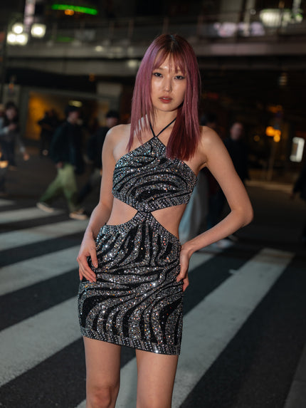 Dress Marble Cut Out