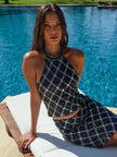 Top Halter Glam black