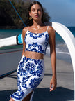 Top Floral white-saphire