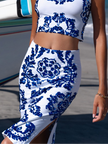 Blue saphire flower skirt