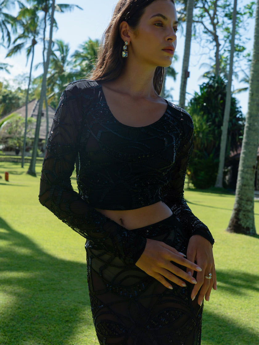 Odessa Crop Top Long Sleeves