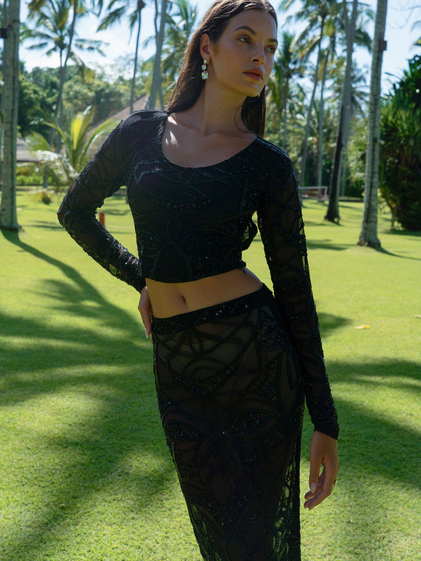 Odessa Crop Top Long Sleeves