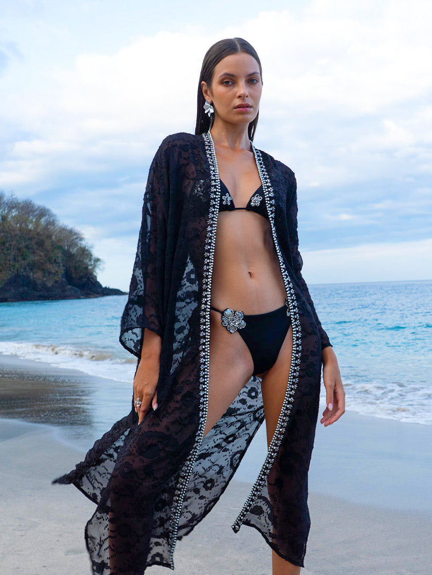 Kimono Damasque black