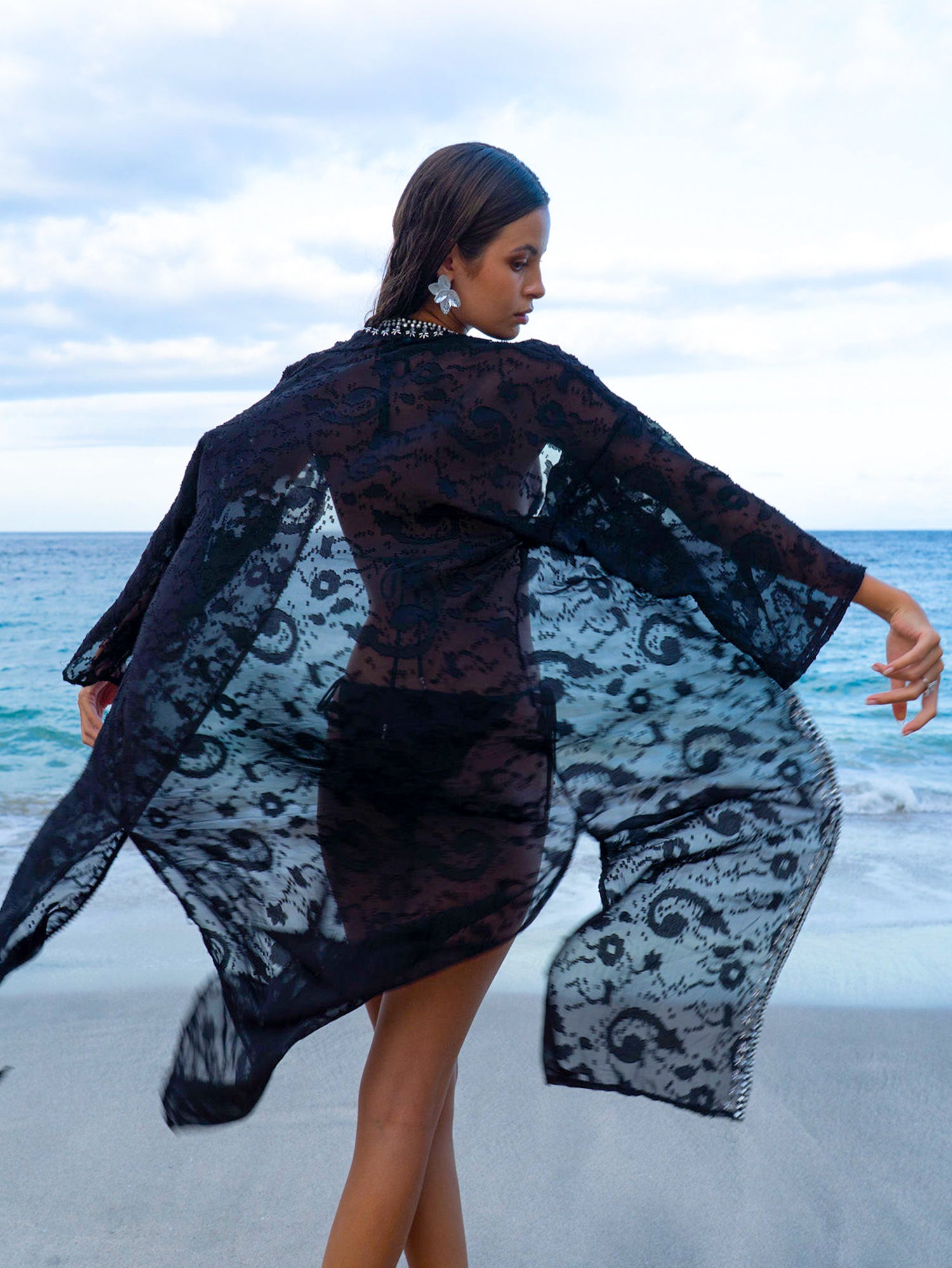 Kimono Damasque black