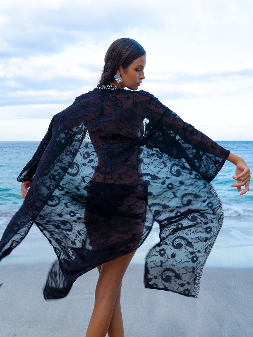 Kimono Damasque black