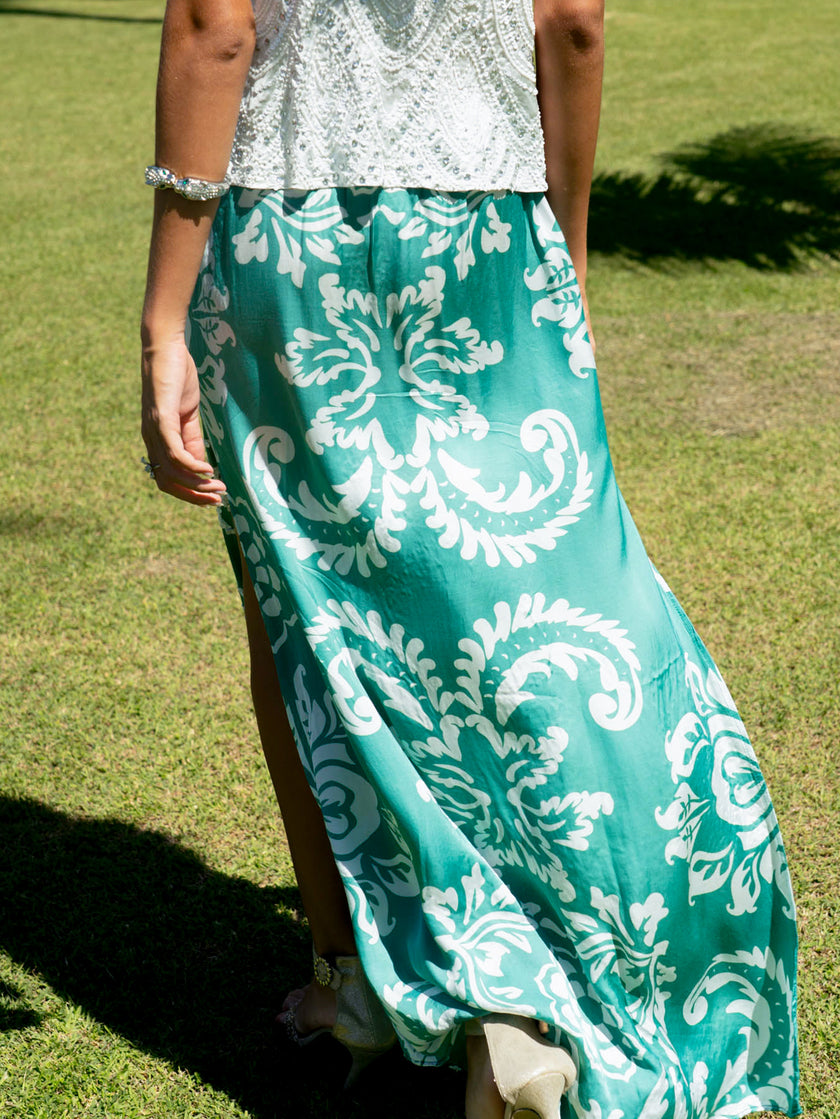 Garden Green Long Skirt