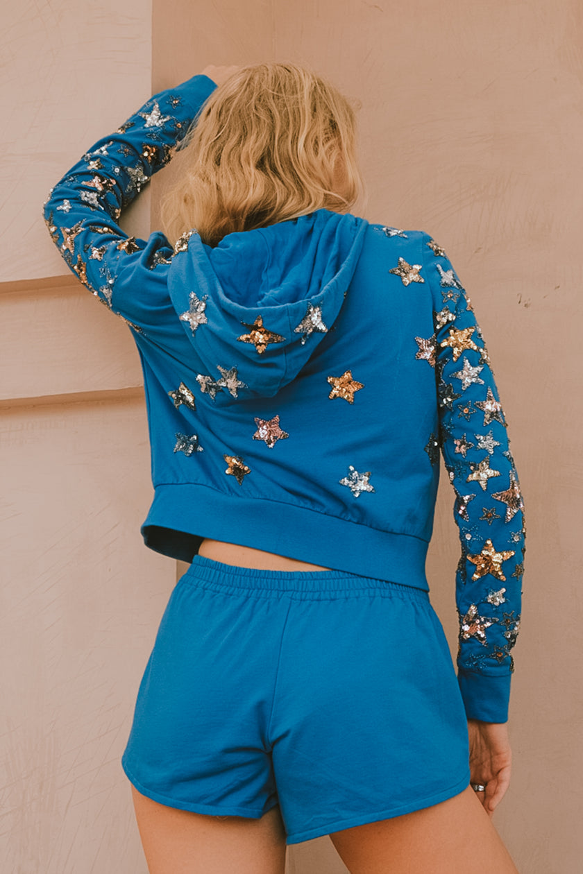 Hot Pants Stars Blue