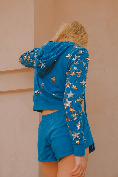 Jacket terry stars blue