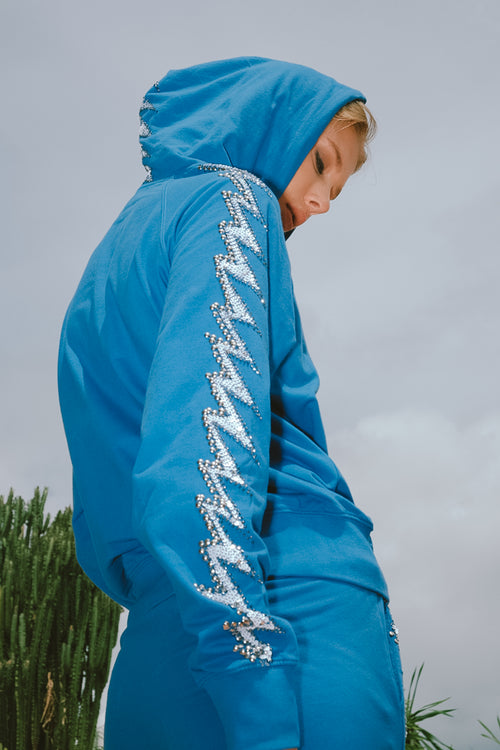 hoodie lightning bolt blue