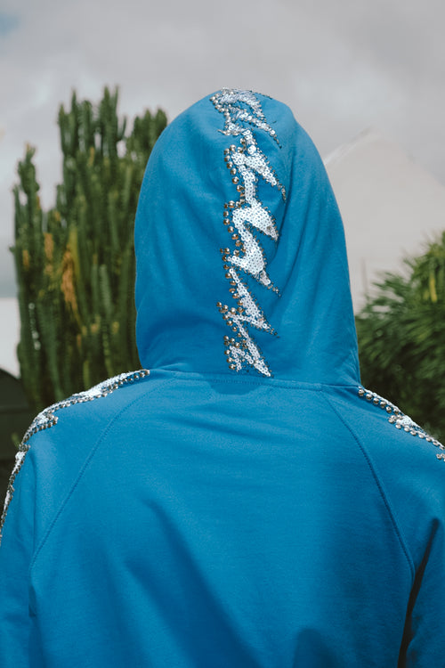 hoodie lightning bolt blue