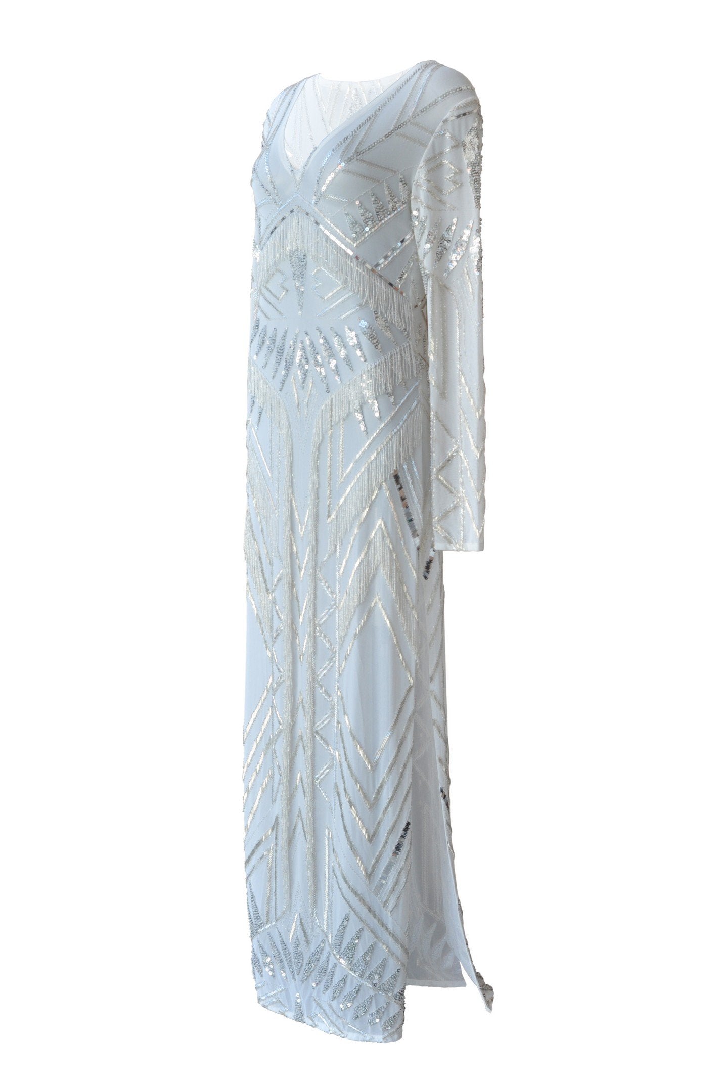 Long Dress Calypso Net Off-White